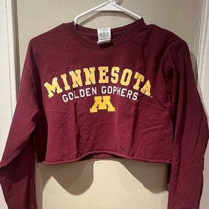 University of Minnesota Golden Gophers Cropped Long Sleeve Shirt